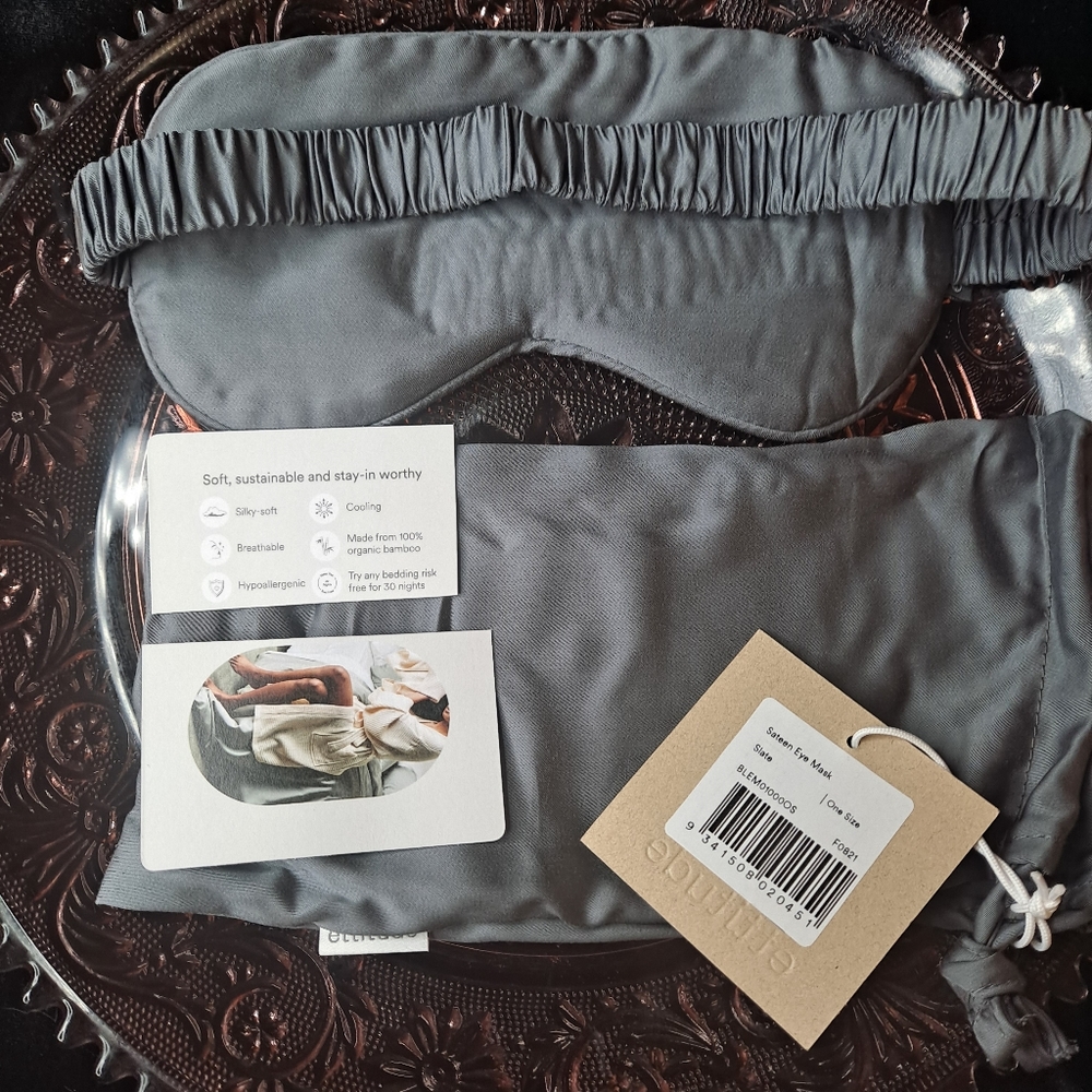 TWO Ettitude Luxury Bamboo Sleep Masks+ Travel Bags - Picture 5 of 6